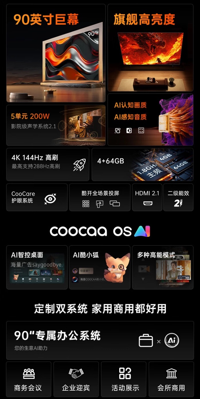 телевизор Coocaa 90K3 Pro TV 2025