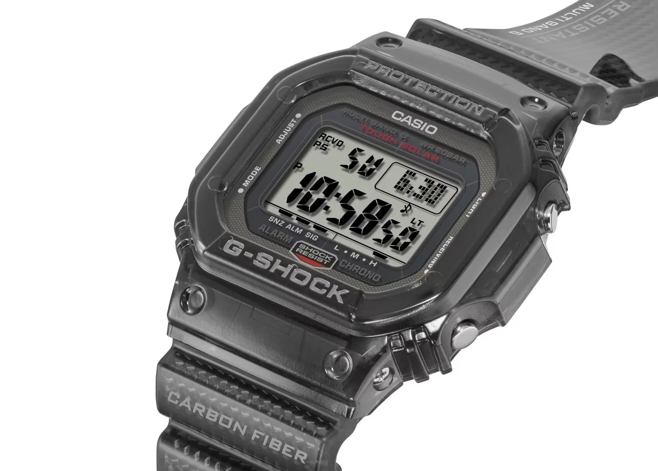 Casio представила часы G-Shock GWS5600U-1 с ремешком из углеродного волокна