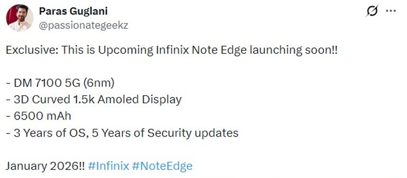 Infinix Note Edge