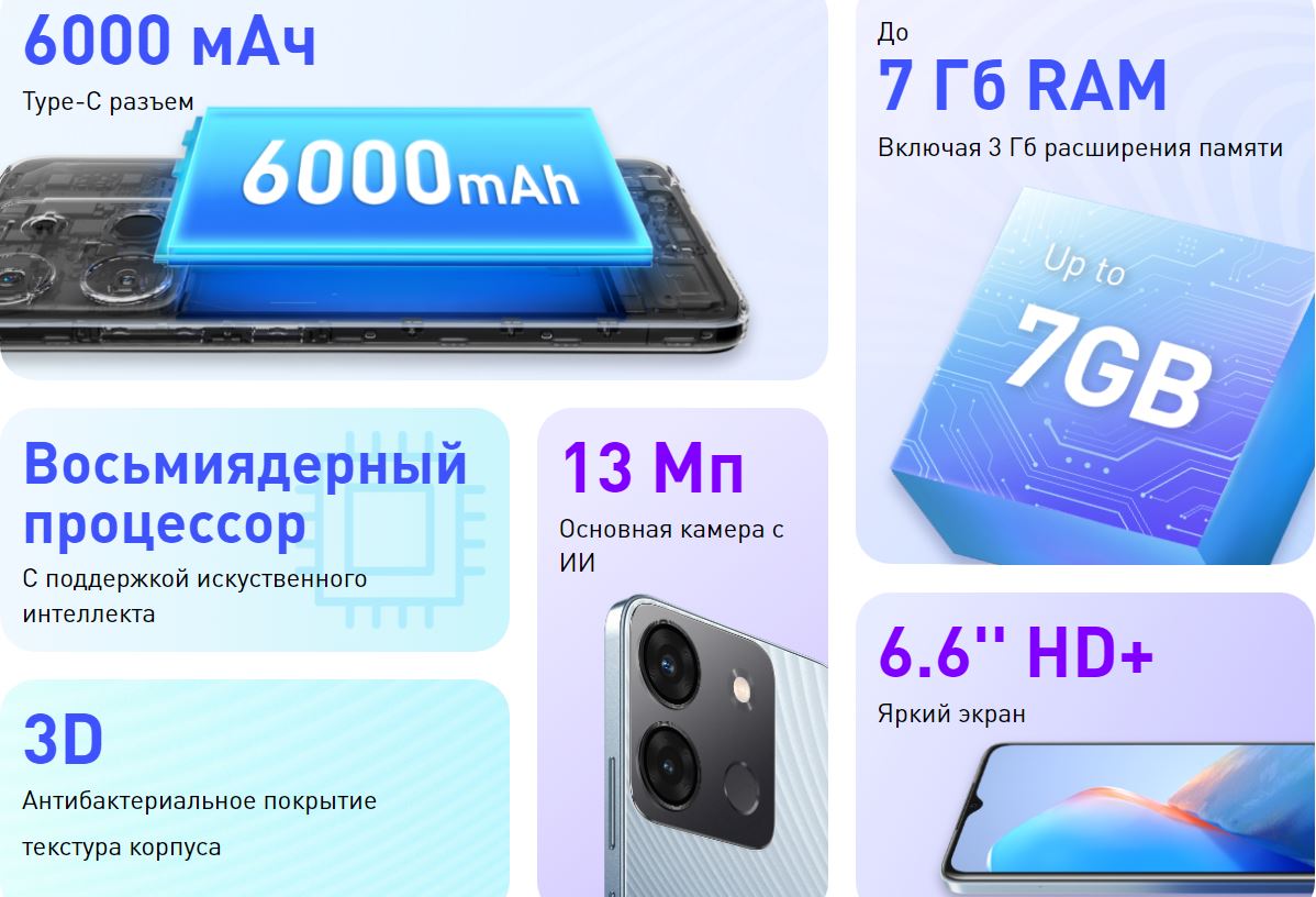 смартфон Infinix Smart 7 Plus