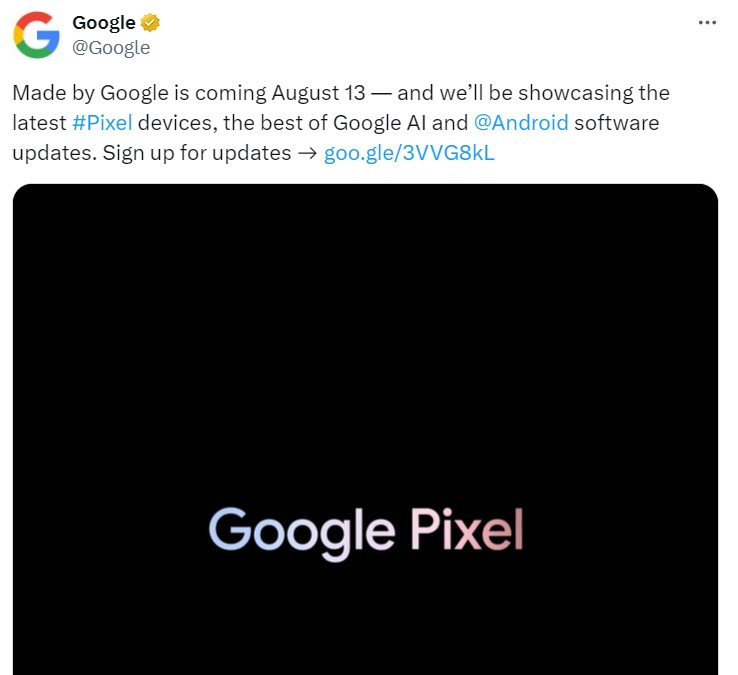 Новая серия Google Pixel 9 дебютирует 13 августа