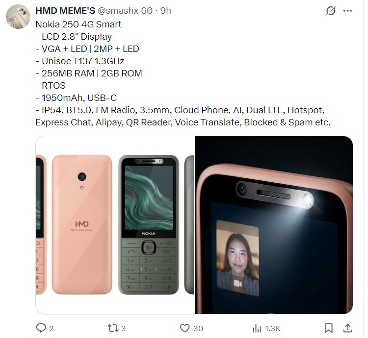 Nokia 250 4G Smart