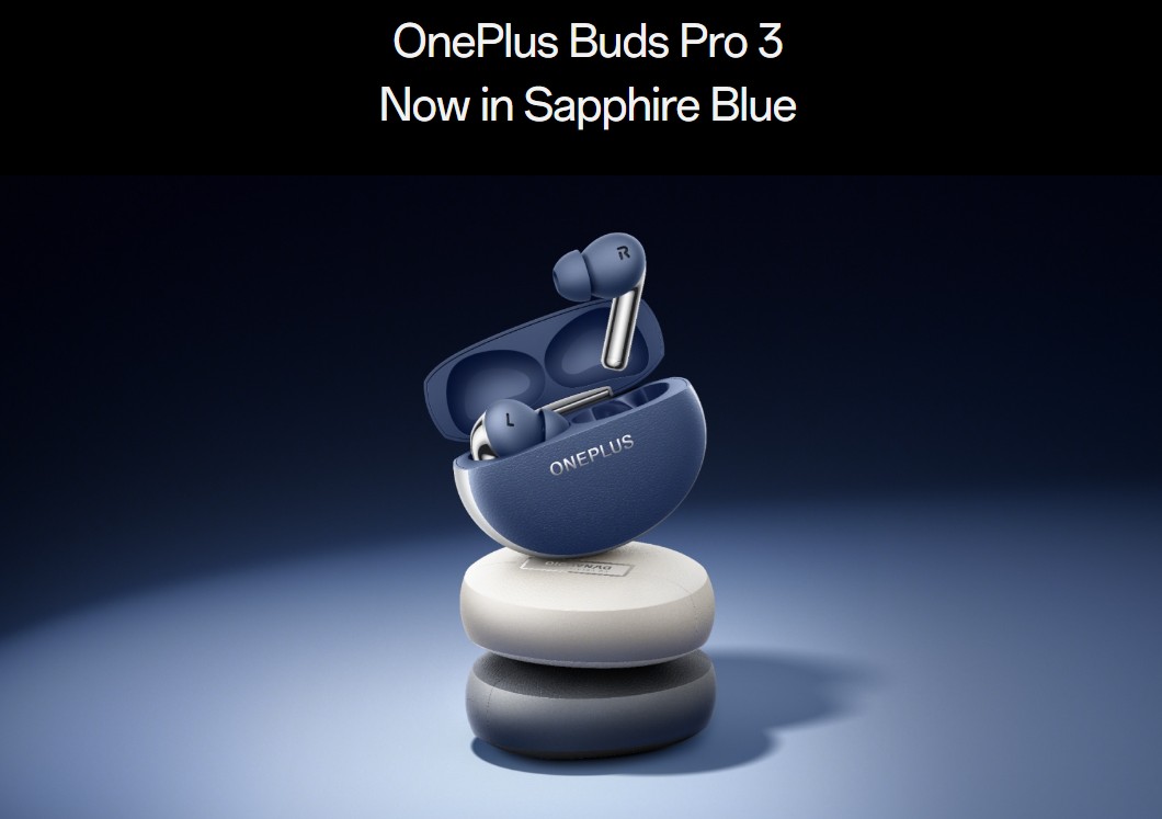 OnePlus выпустит Buds Pro 3 в новой расцветке Sapphire Blue