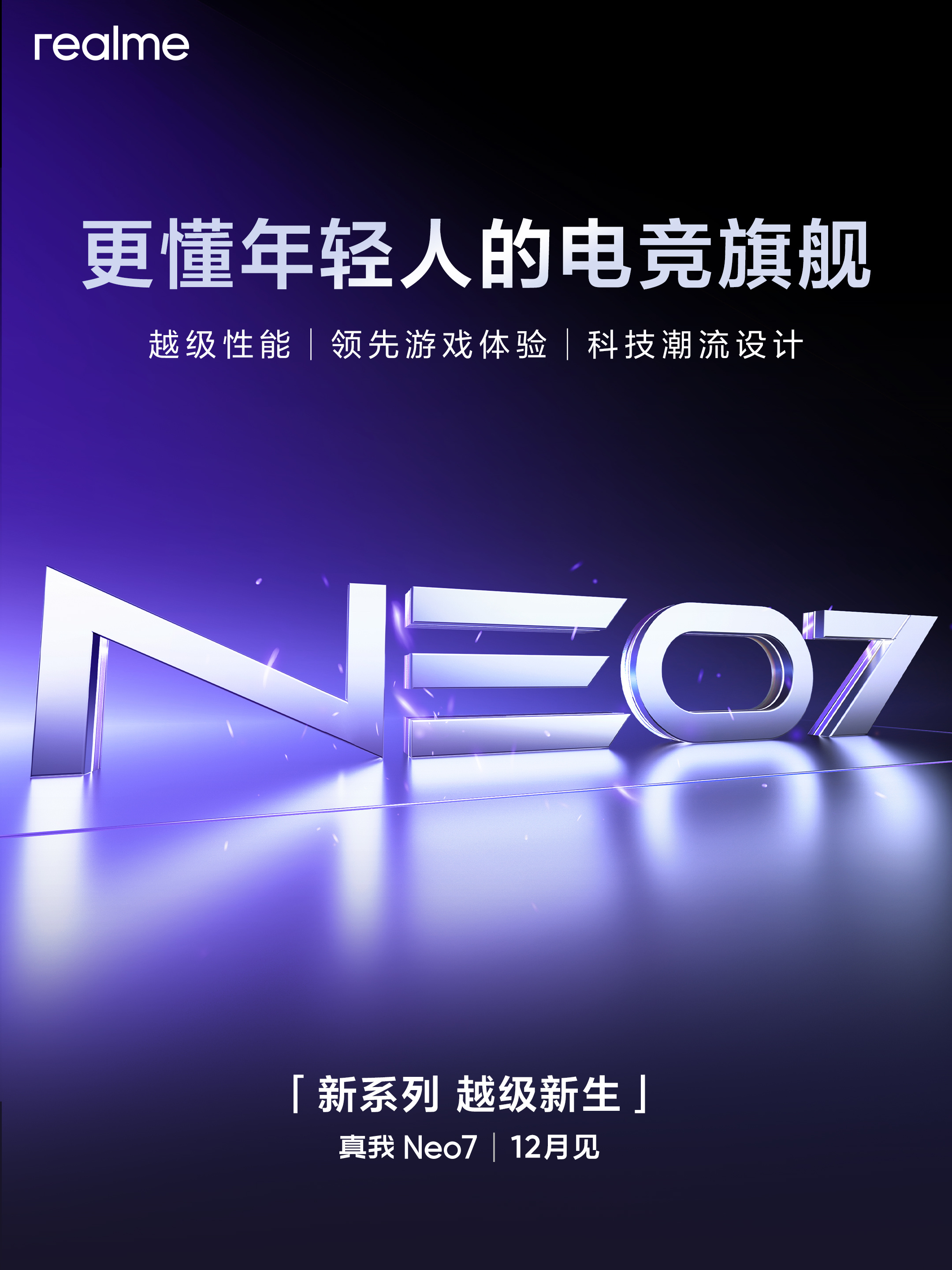 Киберспортивный флагман Realme Neo7 дебютирует в декабре