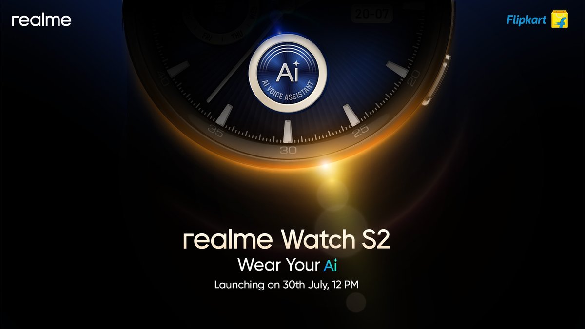 Realme выпустит новые часы Watch S2 в конце июля