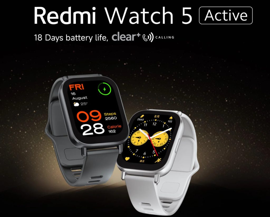 Xiaomi представила Redmi Watch 5 Active с автономностью до 18 дней