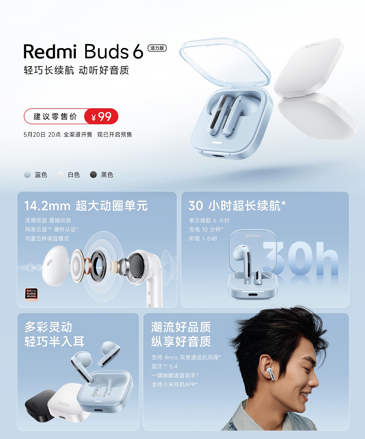 беспроводные наушники Redmi Buds 6 Active Edition
