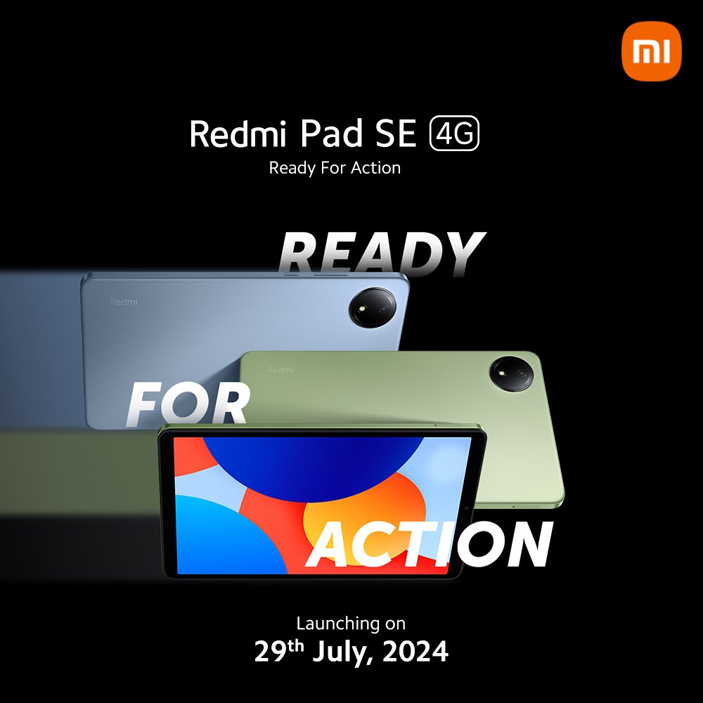 Xiaomi выпустит в июле новый планшет Redmi Pad SE 4G