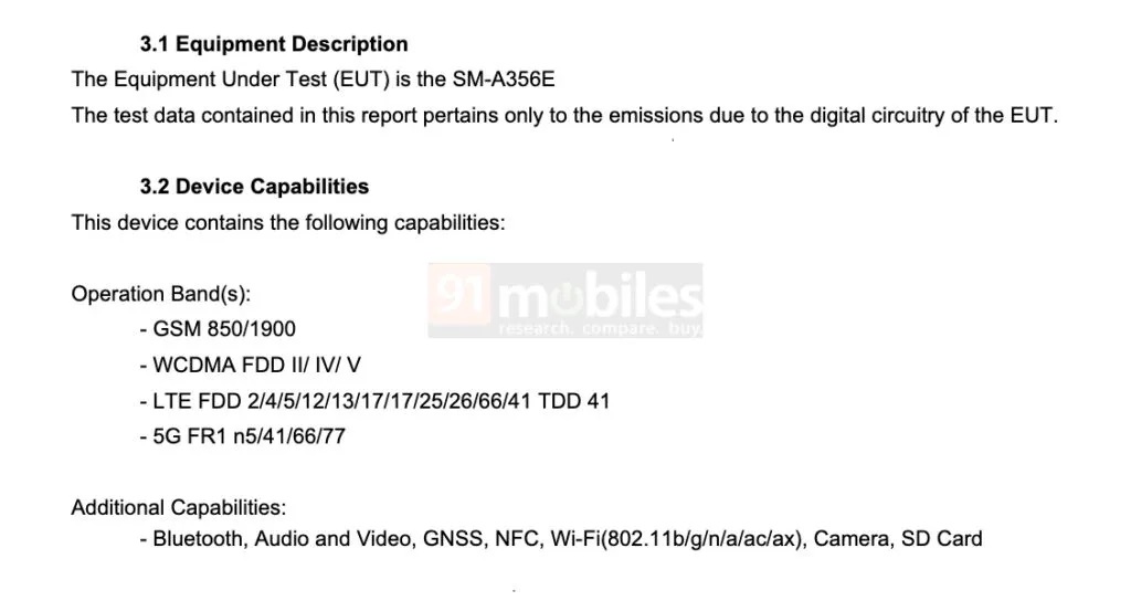Samsung Galaxy A35 прошел сертификацию FCC