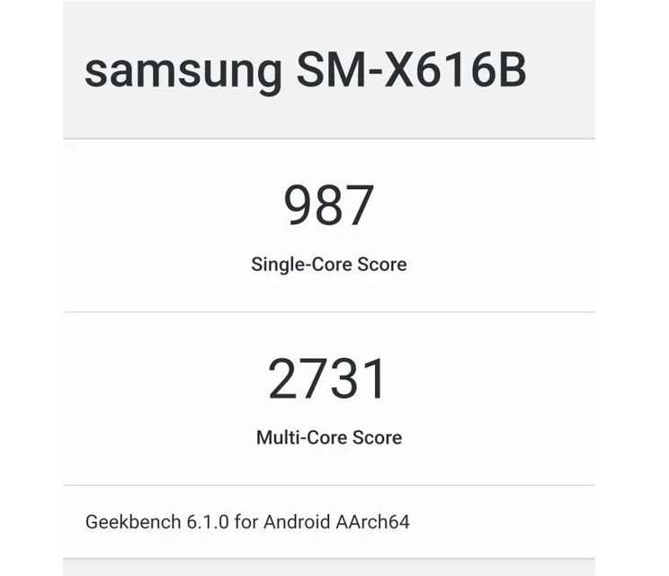 планшет Samsung Galaxy Tab S9 FE+ тест в Geekbench