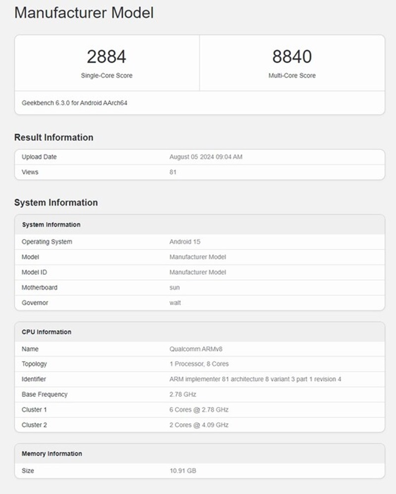 Флагманский процессор Snapdragon 8 Gen 4 протестирован в Geekbench