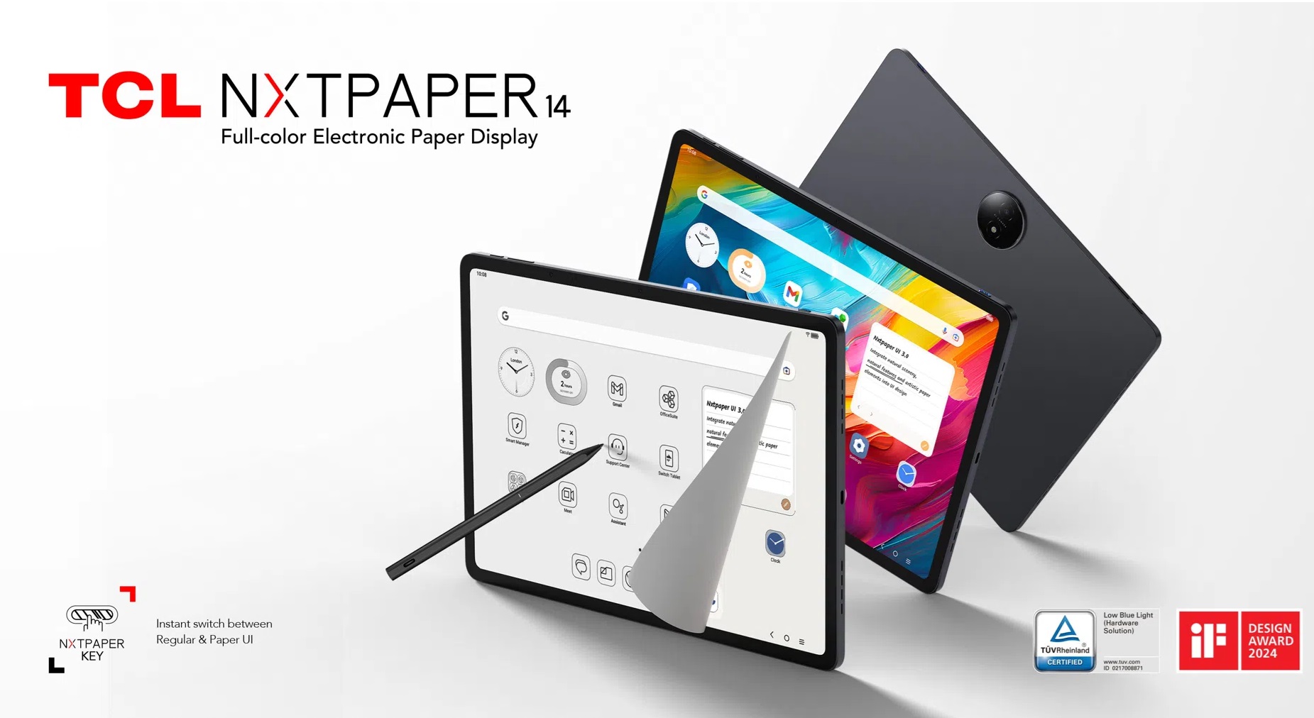 Представлен планшет TCL NxtPaper 14 с 14,3-дюймовым дисплеем