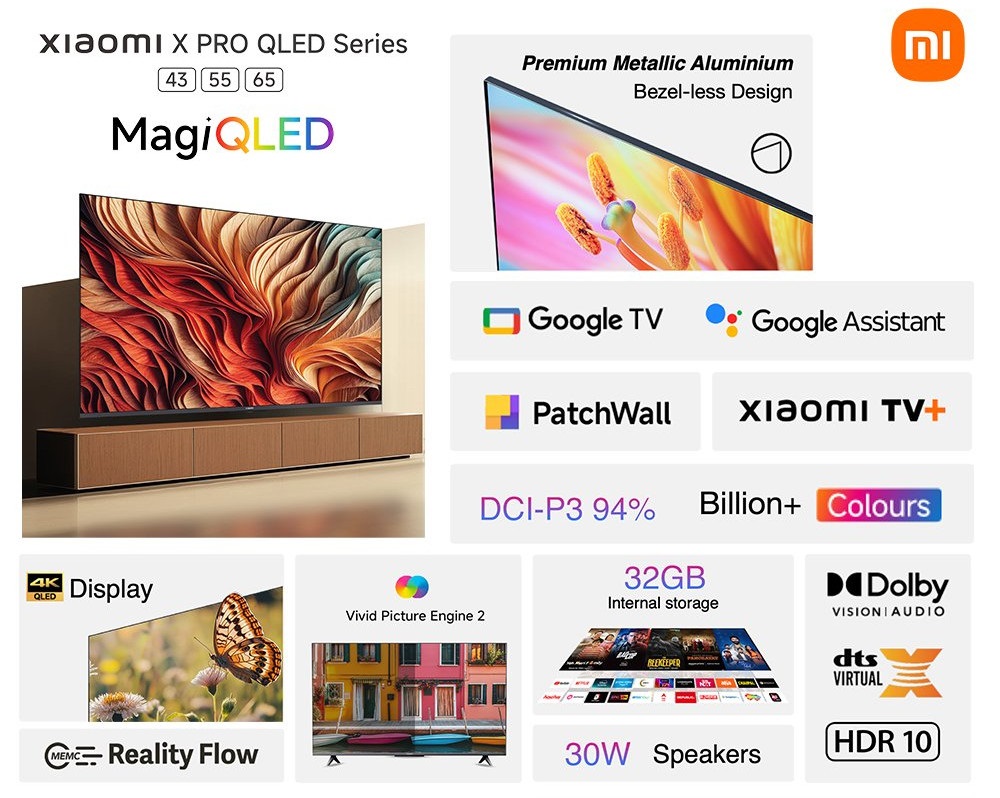 Представлены новые телевизоры Xiaomi X Pro QLED Series