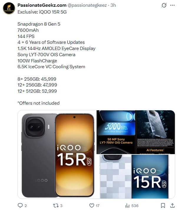 iQOO 15R 5G