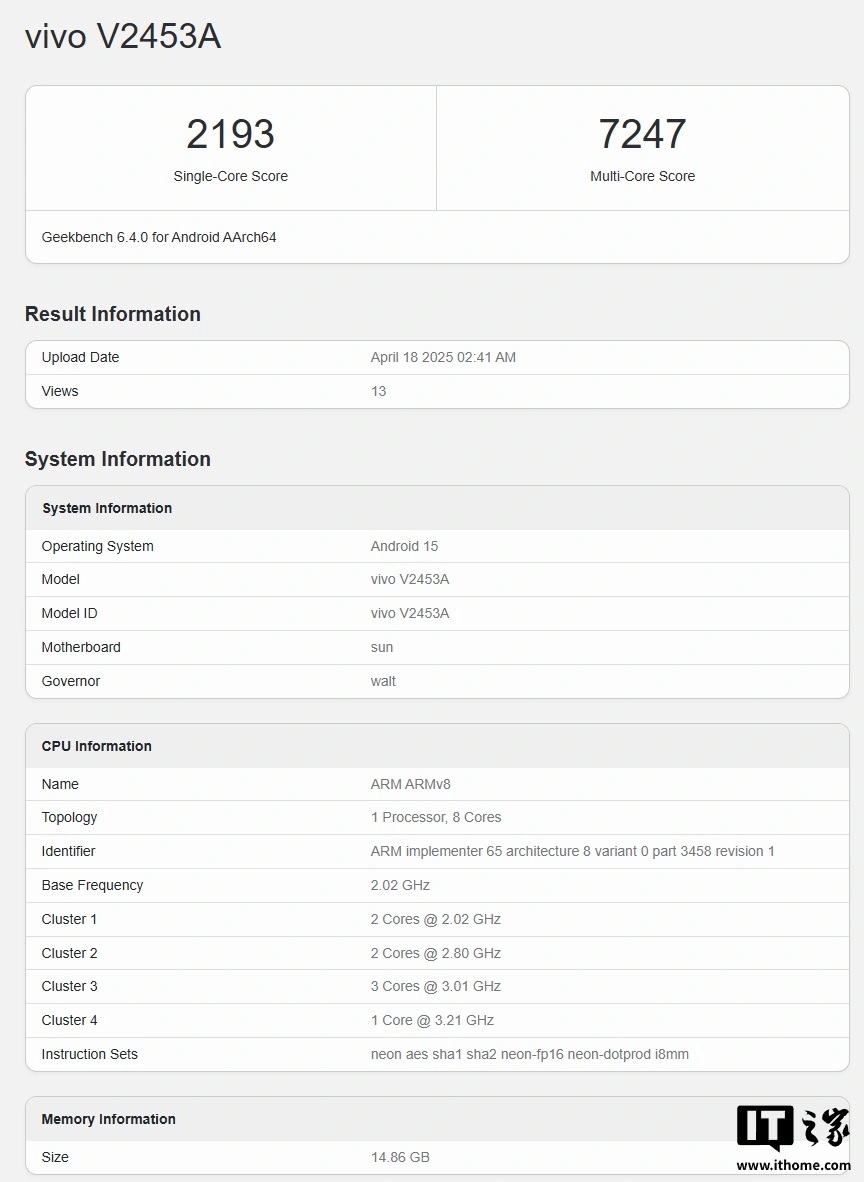 iQOO Z10 Turbo Pro с процессором Snapdragon 8s Gen 4 протестирован в Geekbench